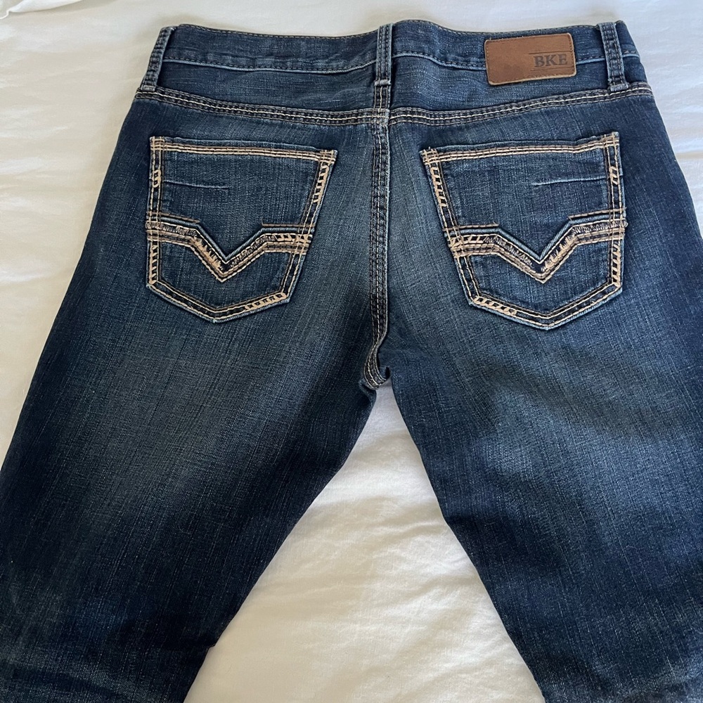 BKE Jake Straight Leg Dark Blue Jeans